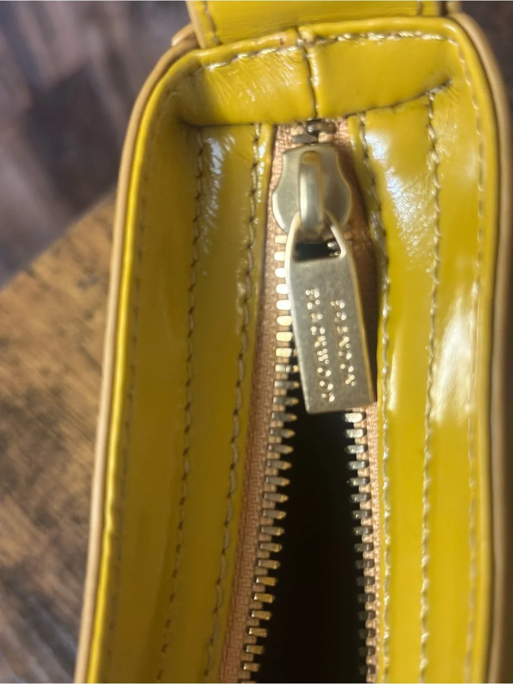 Brandon Blackwood Daphne in Yellow Oil Leather Shoulder Bag with Gold hardware
